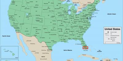 マイアミのアメリカの地図