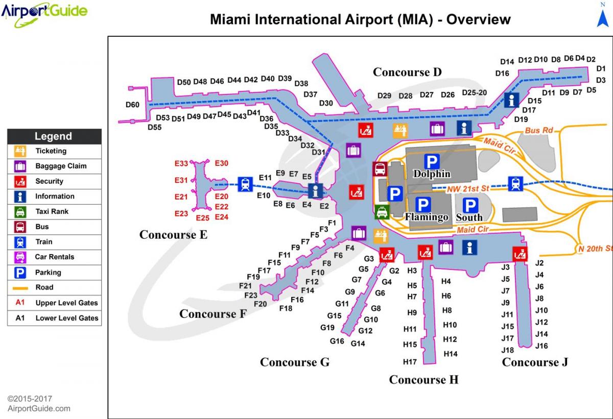 地図マイアミ空港