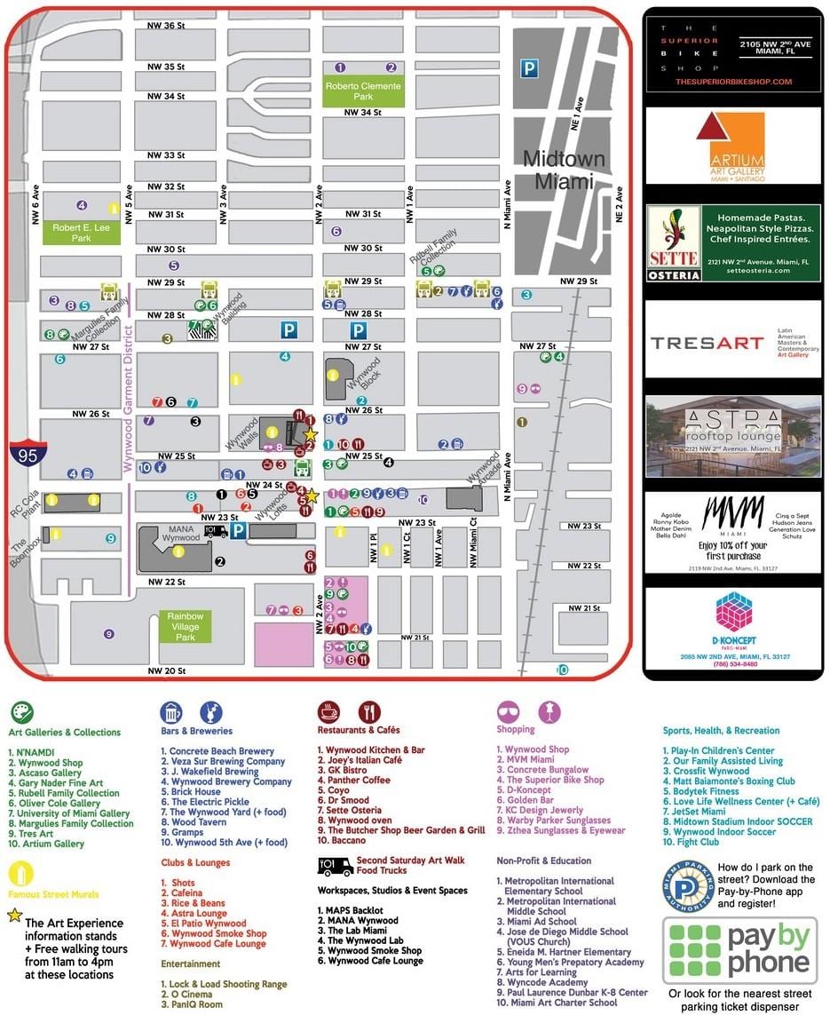 地図Wynwoodマイアミ