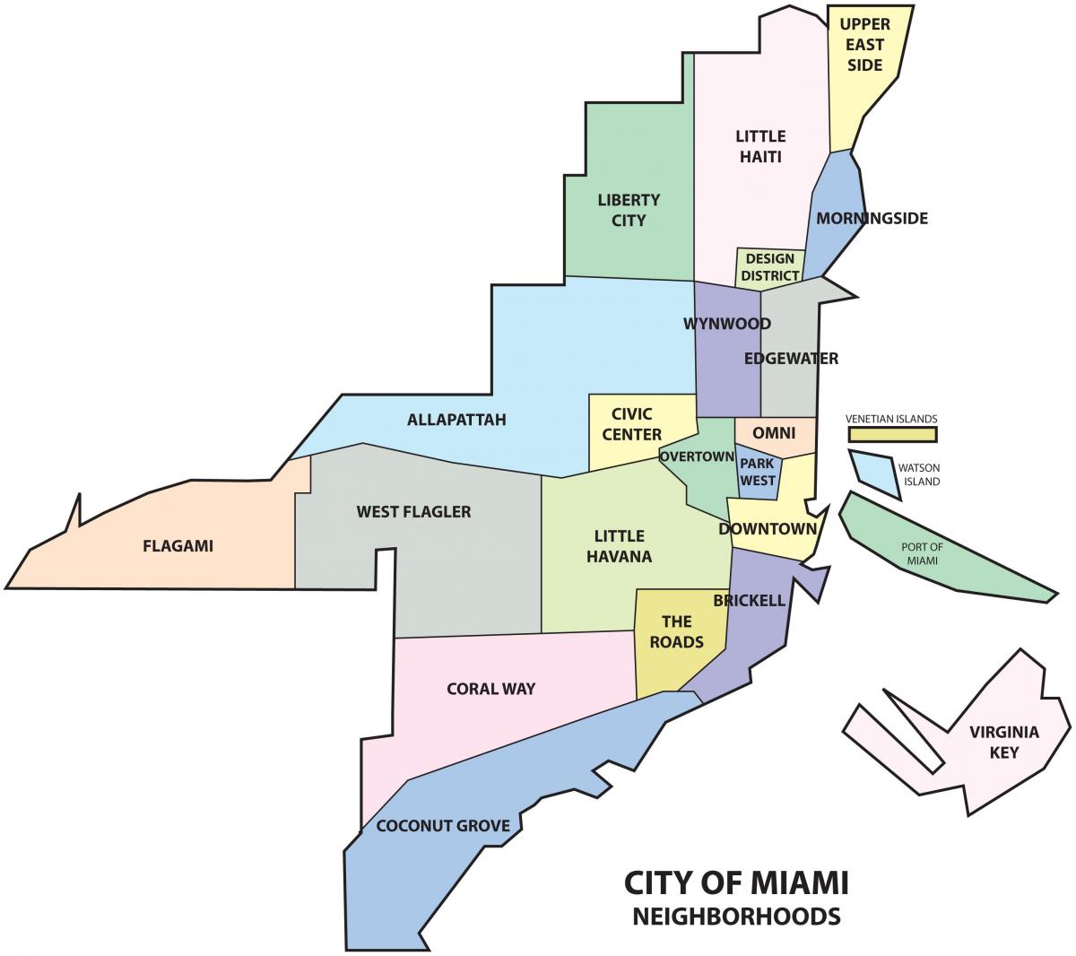 マイアミの地図