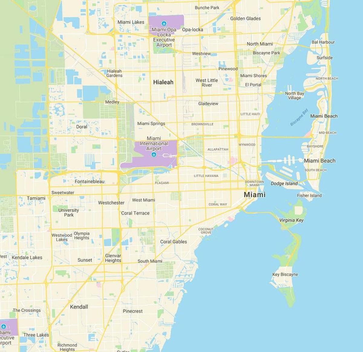 マイアミの地図