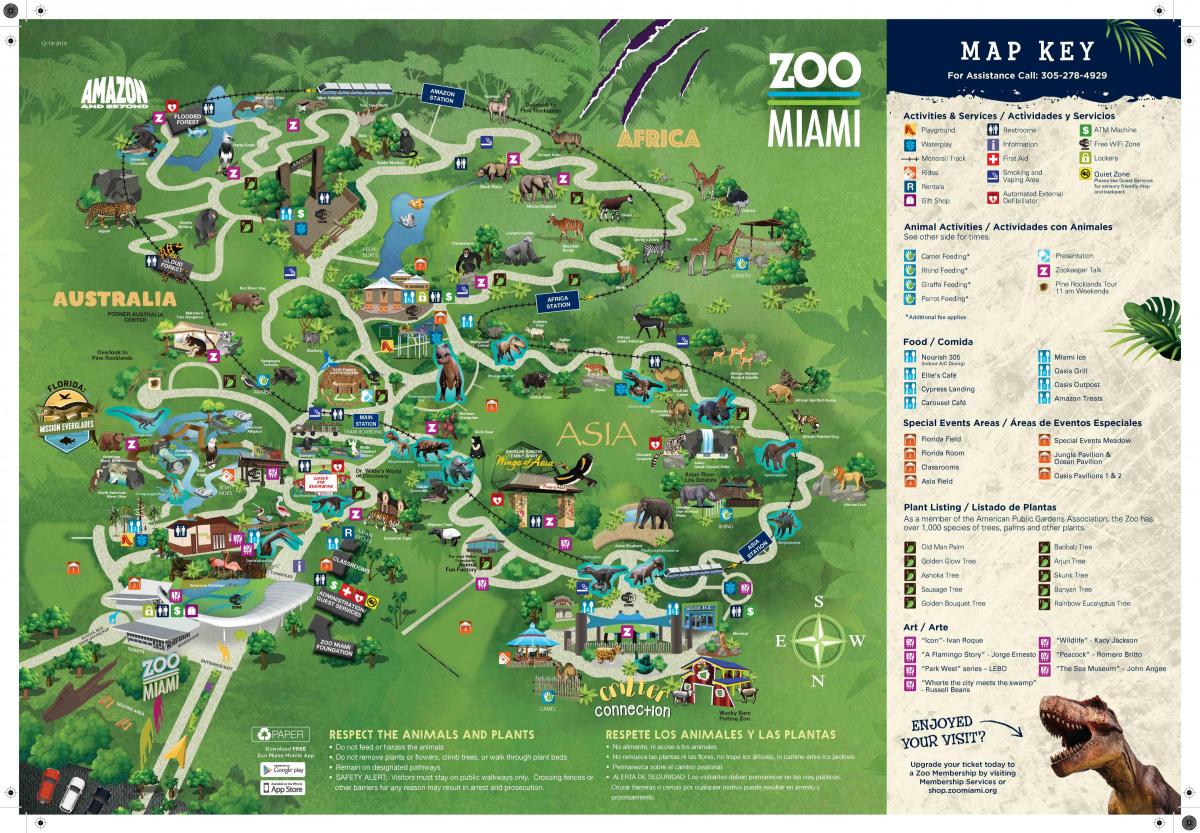 動物園のマイアミの地図