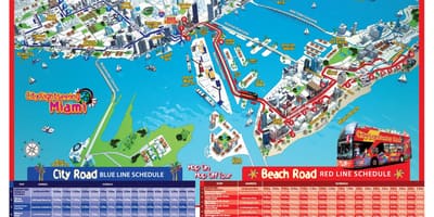 マイアミのファミリー向けホテ地図