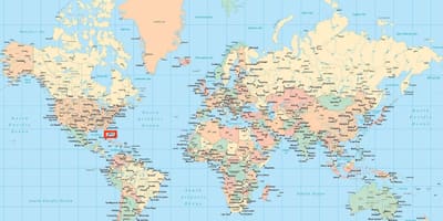 マイアミに位置世界地図