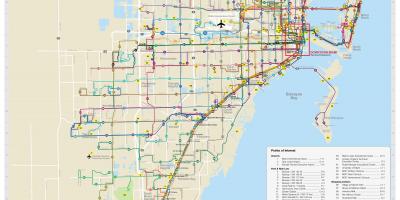 マイアミで公共交通機関の地図